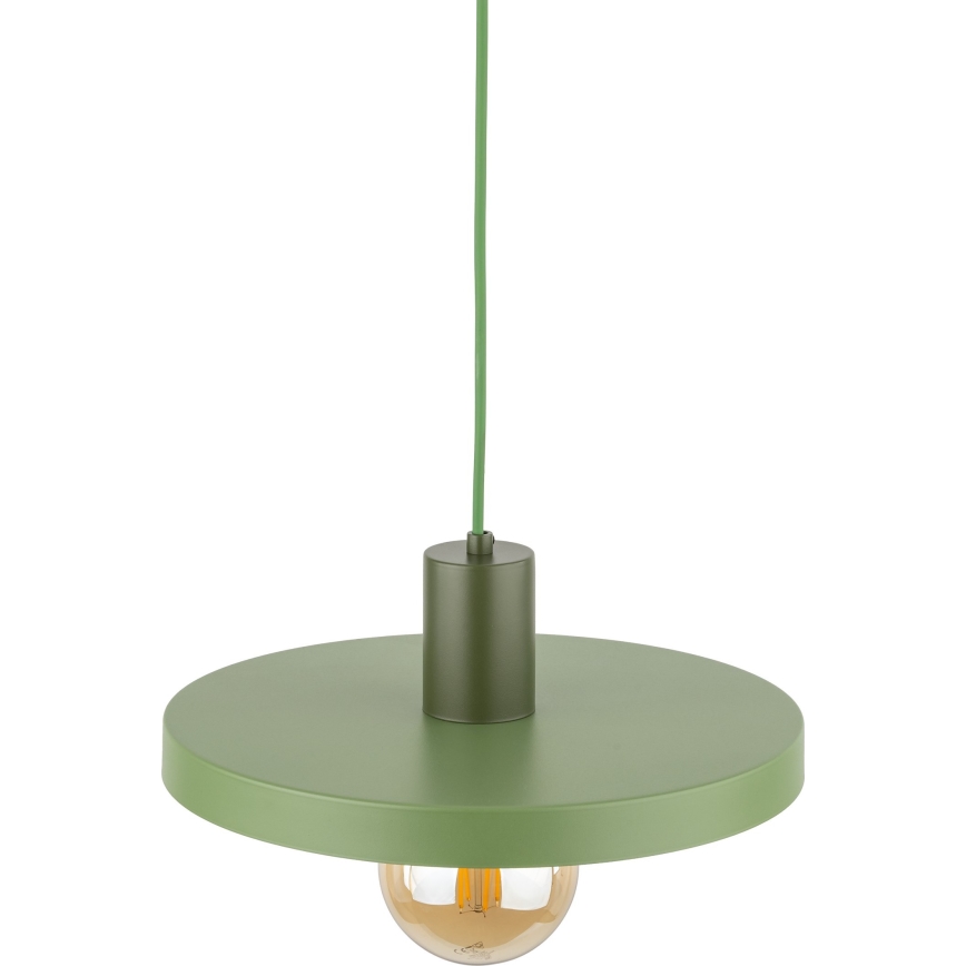 Żyrandol na lince SILA 1xE27/15W/230V śr. 30 cm zielony