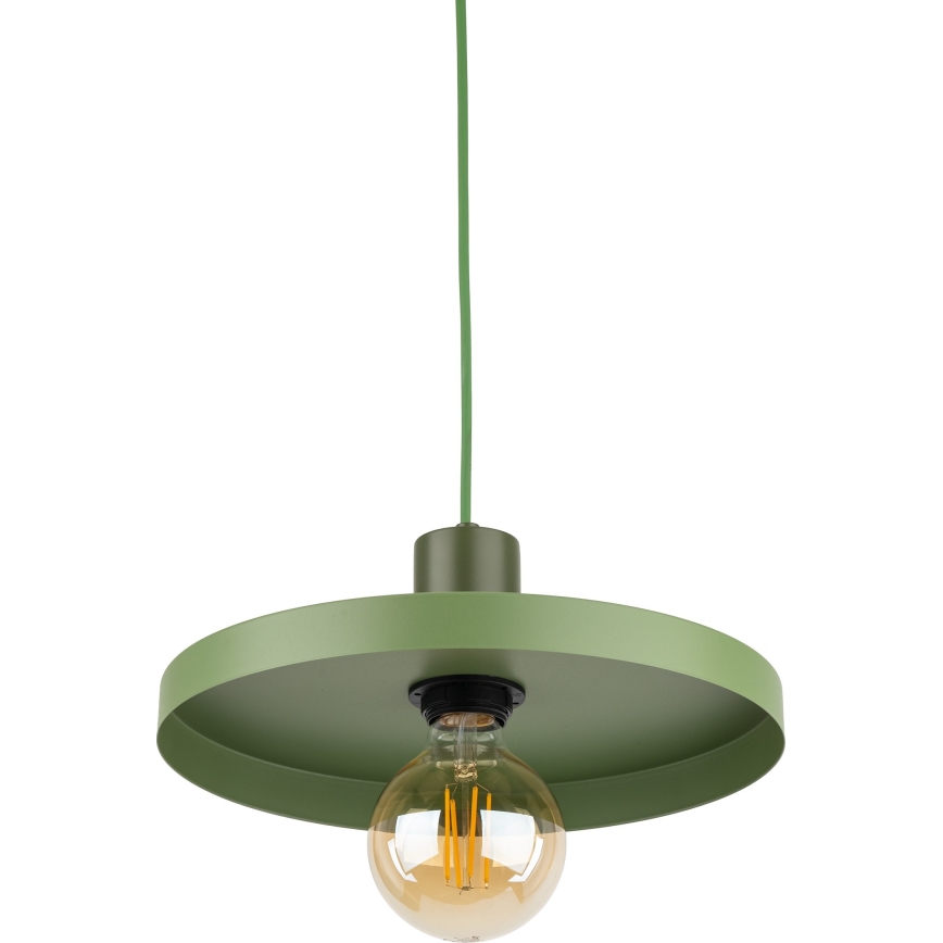 Żyrandol na lince SILA 1xE27/15W/230V śr. 30 cm zielony