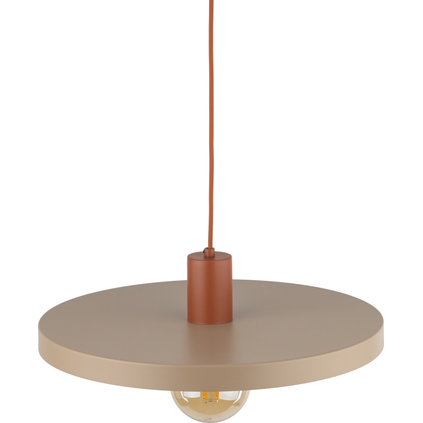 Żyrandol na lince SILA 1xE27/15W/230V śr. 40 cm beżowy/ceglasty