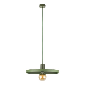 Żyrandol na lince SILA 1xE27/15W/230V śr. 40 cm zielony
