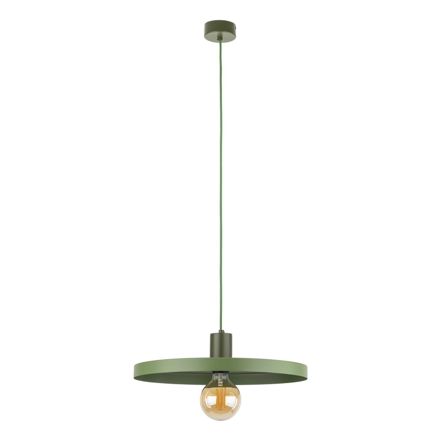 Żyrandol na lince SILA 1xE27/15W/230V śr. 40 cm zielony