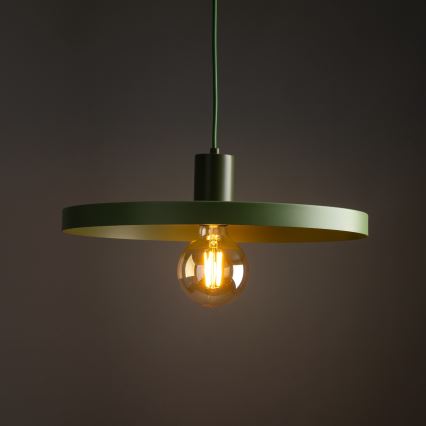 Żyrandol na lince SILA 1xE27/15W/230V śr. 40 cm zielony
