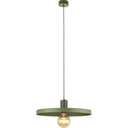 Żyrandol na lince SILA 1xE27/15W/230V śr. 40 cm zielony