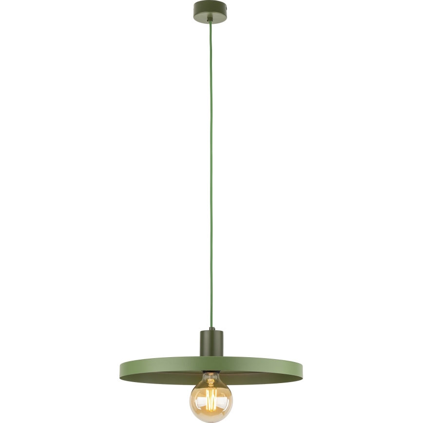 Żyrandol na lince SILA 1xE27/15W/230V śr. 40 cm zielony