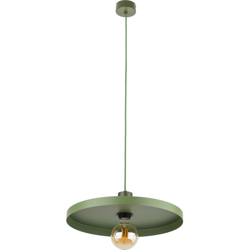 Żyrandol na lince SILA 1xE27/15W/230V śr. 40 cm zielony