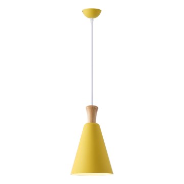 Żyrandol na lince SIMPLO 1xE27/15W/230V żółty śr. 20 cm