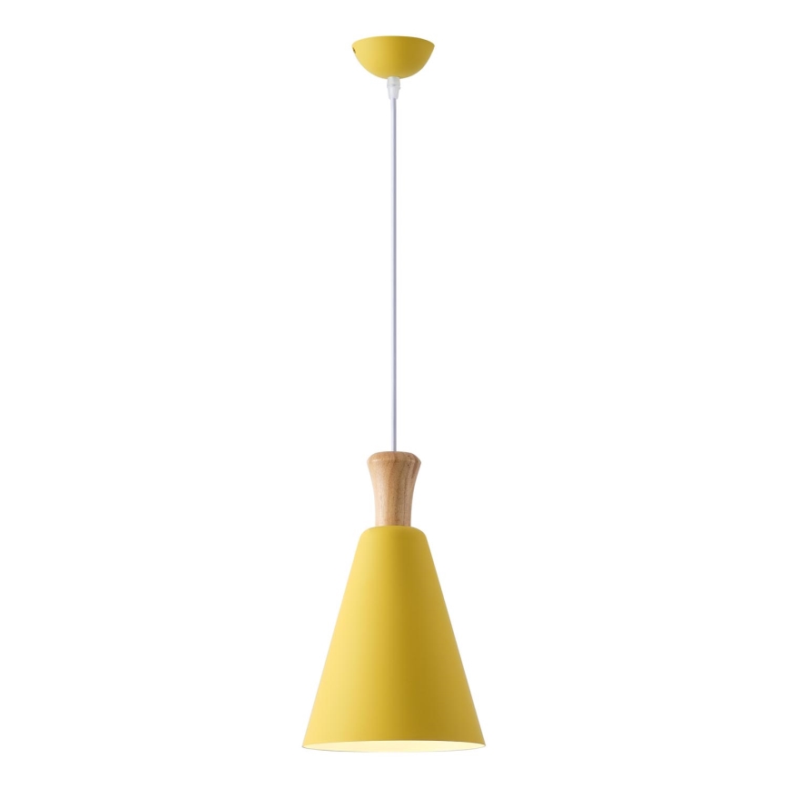 Żyrandol na lince SIMPLO 1xE27/15W/230V żółty śr. 20 cm