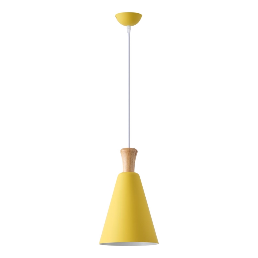 Żyrandol na lince SIMPLO 1xE27/15W/230V żółty śr. 20 cm