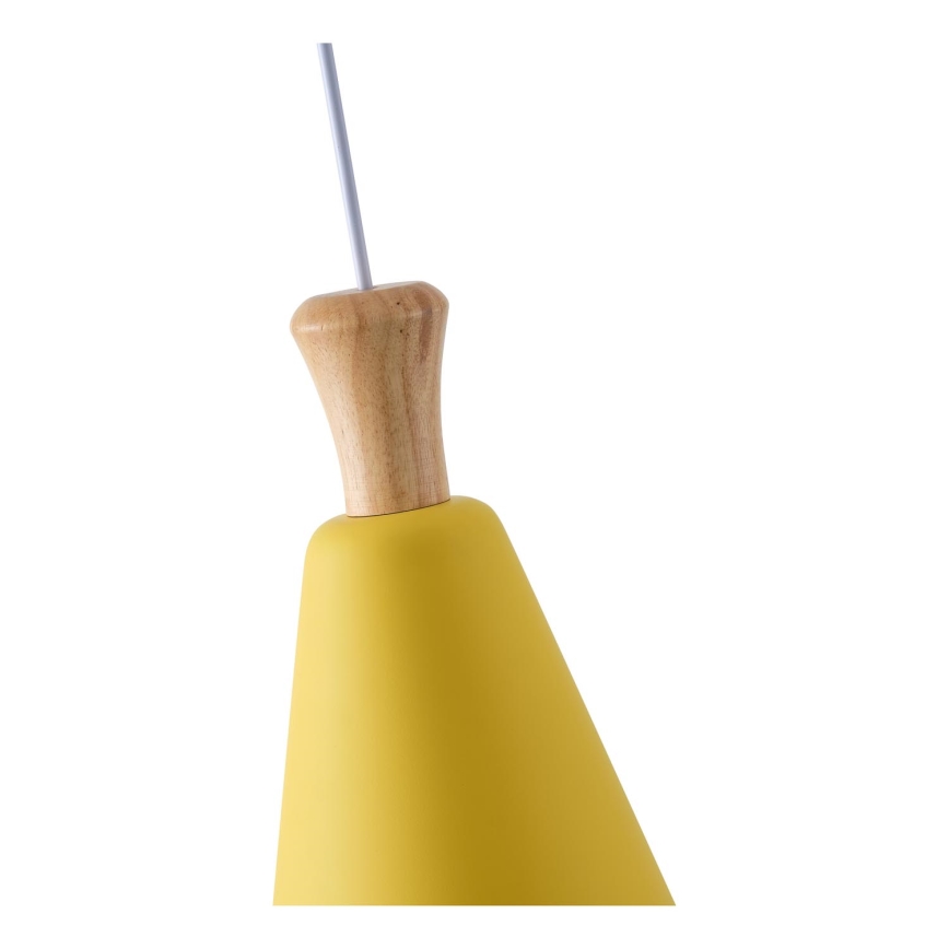 Żyrandol na lince SIMPLO 1xE27/15W/230V żółty śr. 20 cm