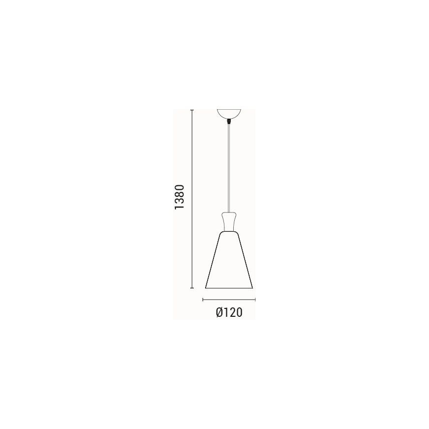 Żyrandol na lince SIMPLO 1xE27/15W/230V żółty śr. 20 cm