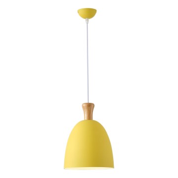 Żyrandol na lince SIMPLO 1xE27/15W/230V żółty śr. 23 cm