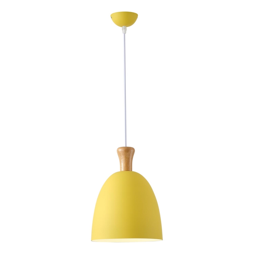 Żyrandol na lince SIMPLO 1xE27/15W/230V żółty śr. 23 cm