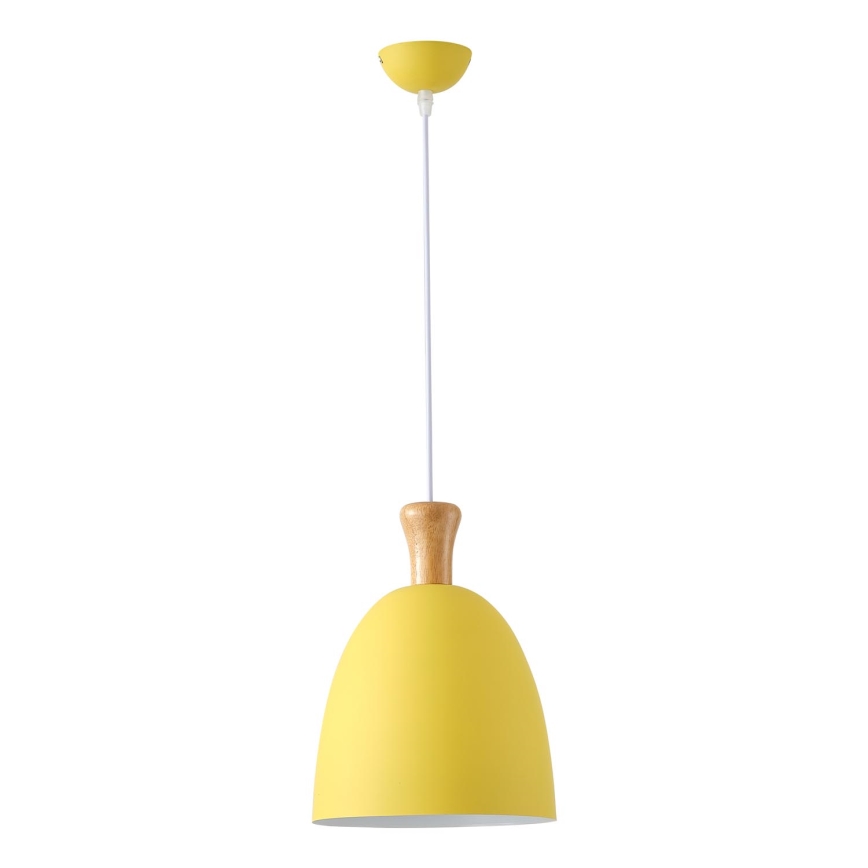 Żyrandol na lince SIMPLO 1xE27/15W/230V żółty śr. 23 cm