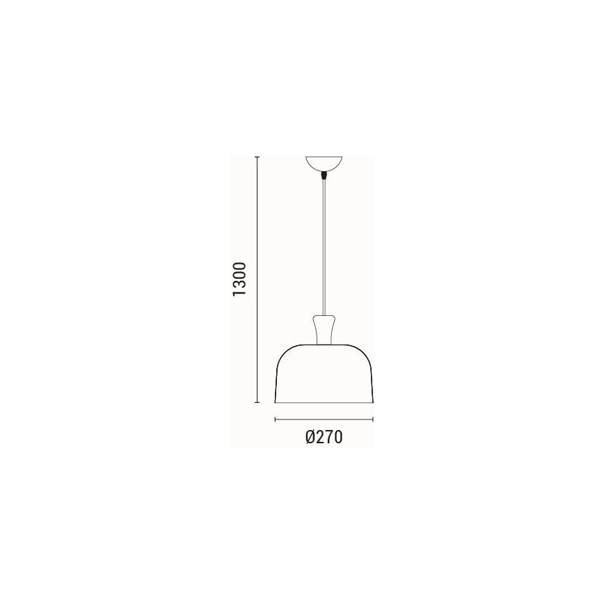 Żyrandol na lince SIMPLO 1xE27/15W/230V żółty śr. 27 cm