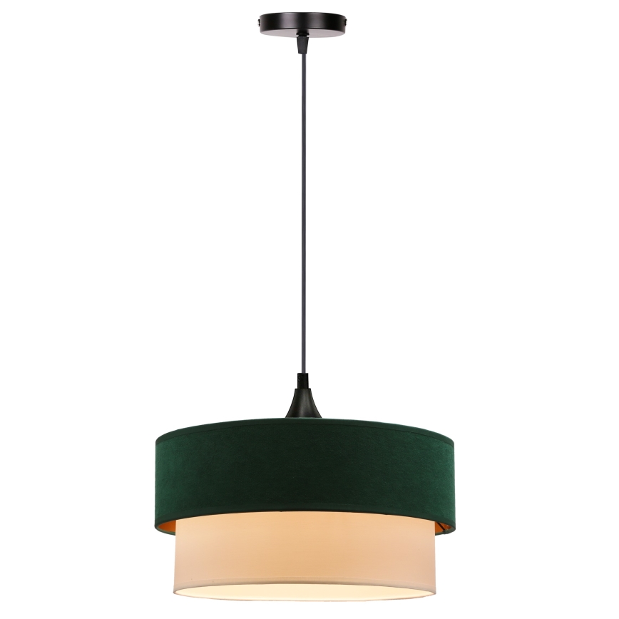 Żyrandol na lince SINAGRA 1xE27/60W/230V zielony/białe
