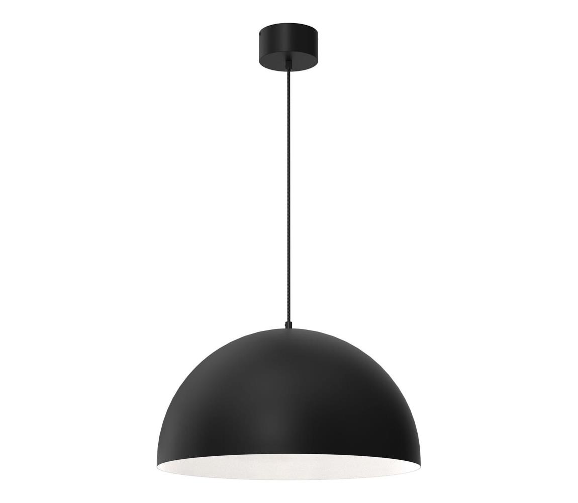 Żyrandol na lince SINGLE 1xE27/60W/230V śr. 50 cm czarny/biały