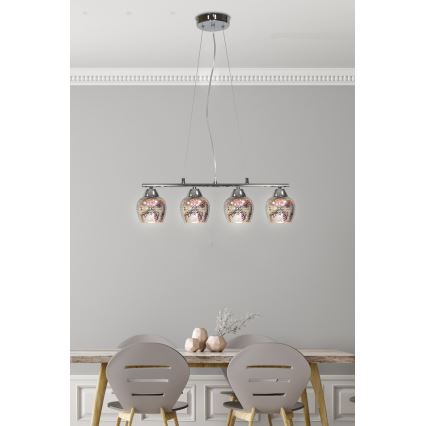 Żyrandol na lince SIRIUS 4xE27/60W/230V