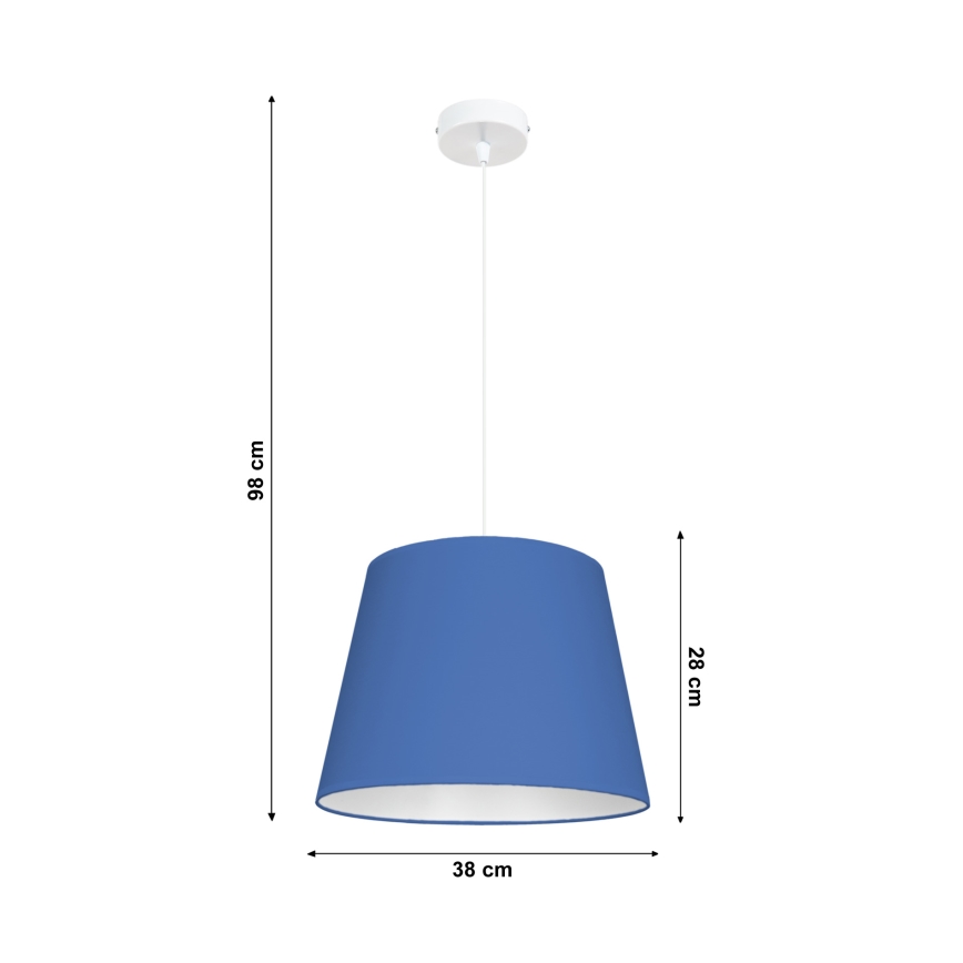 Żyrandol na lince SIRTO 1xE27/60W/230V ciemny niebieski