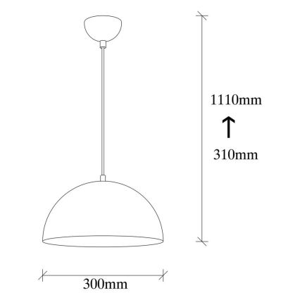 Żyrandol na lince SIVANI 1xE27/40W/230V biały