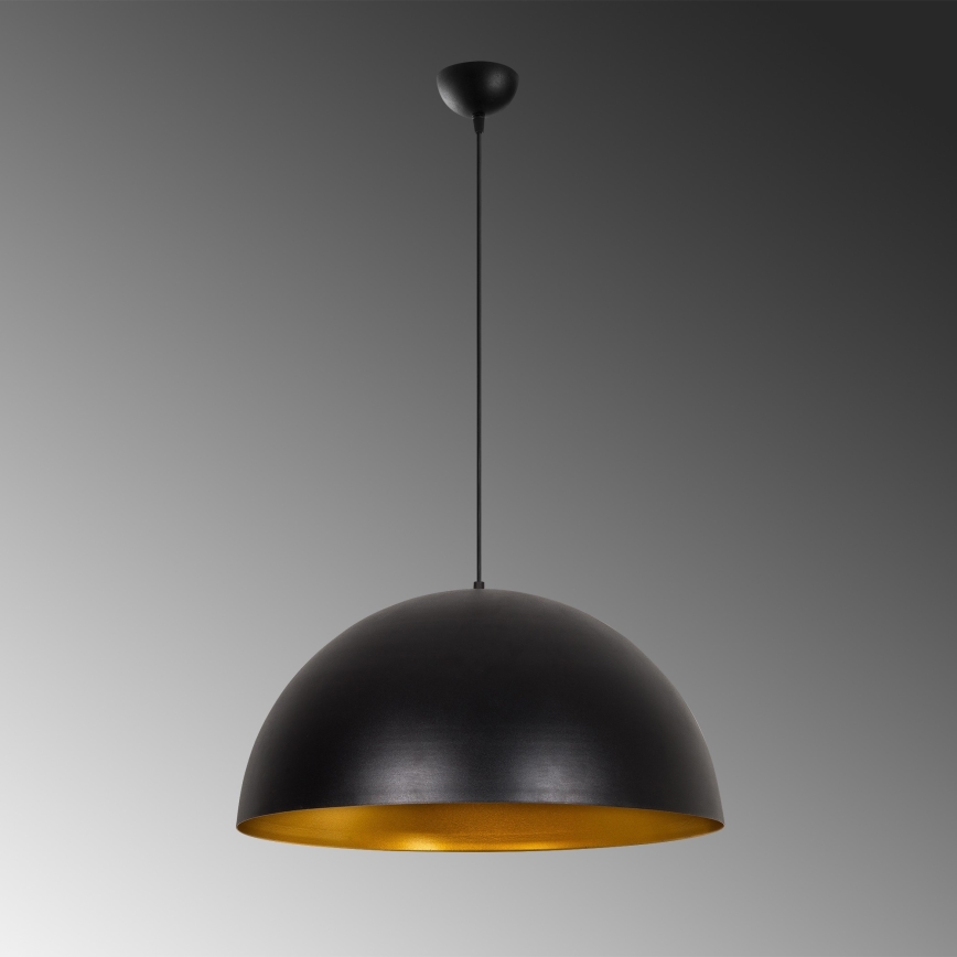 Żyrandol na lince SIVANI 1xE27/40W/230V śr. 60 cm czarny/miedziany