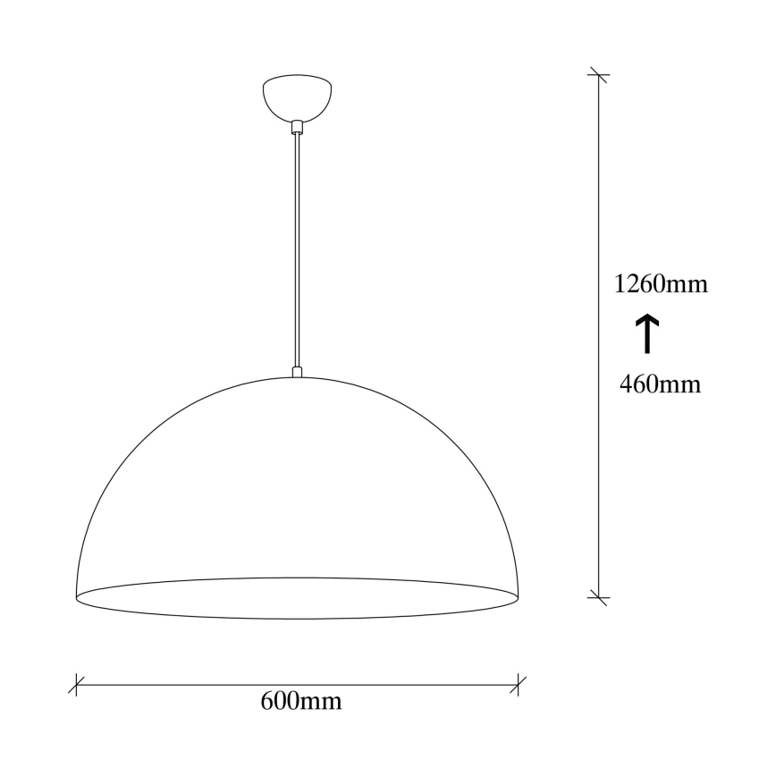 Żyrandol na lince SIVANI 1xE27/40W/230V śr. 60 cm czarny/miedziany