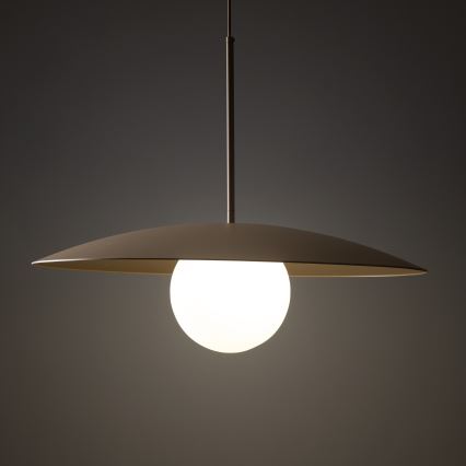 Żyrandol na lince SLATE 1xE27/15W/230V śr. 65 cm beżowy