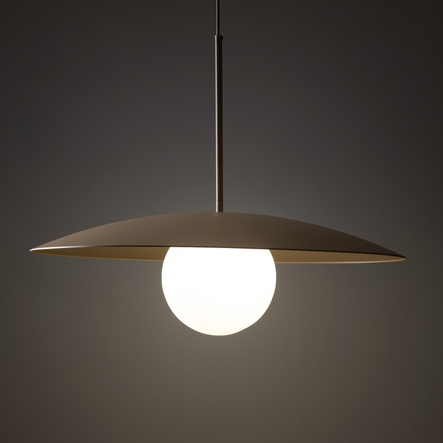 Żyrandol na lince SLATE 1xE27/15W/230V śr. 65 cm beżowy