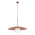 Żyrandol na lince SLATE 1xE27/15W/230V śr. 65 cm ceglasty