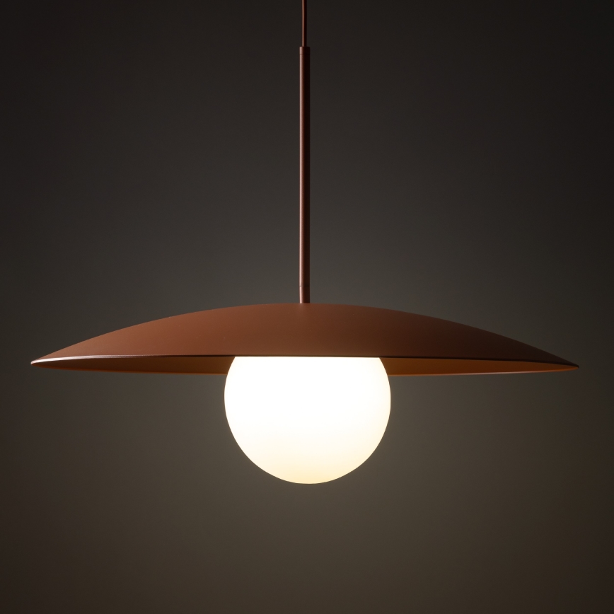 Żyrandol na lince SLATE 1xE27/15W/230V śr. 65 cm ceglasty