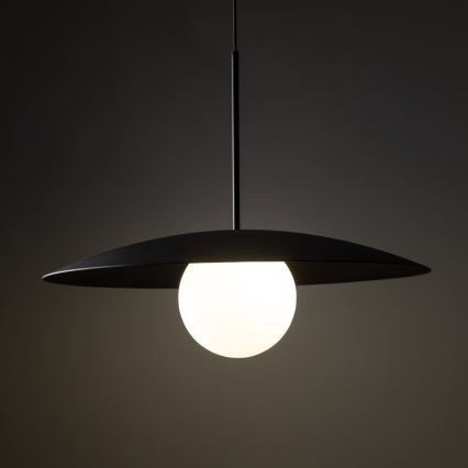 Żyrandol na lince SLATE 1xE27/15W/230V śr. 65 cm czarny