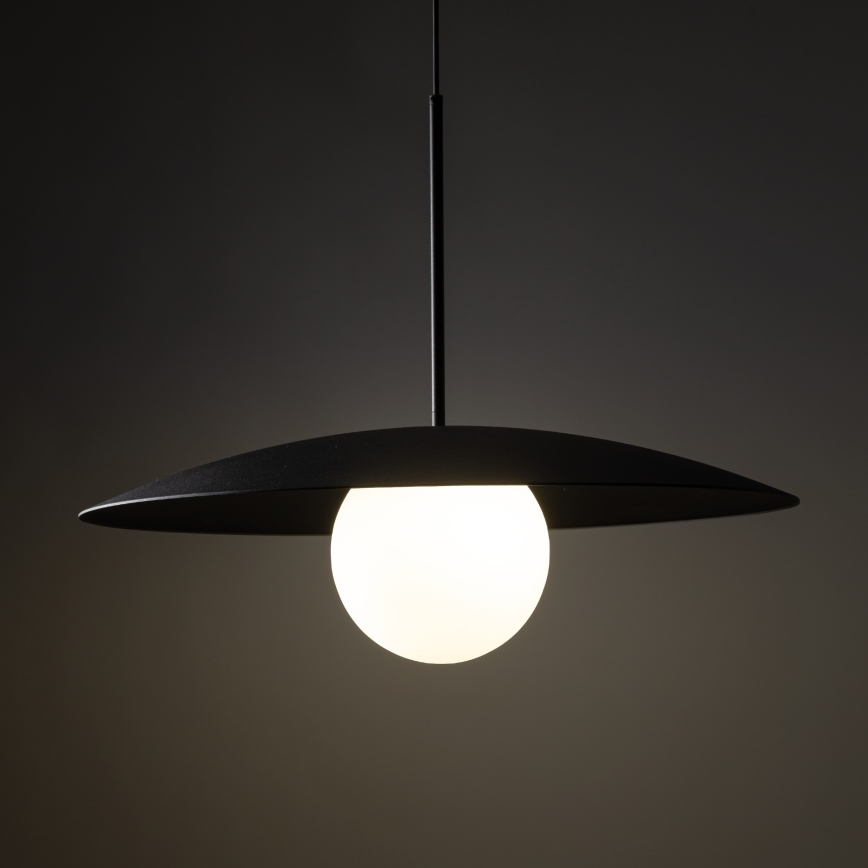 Żyrandol na lince SLATE 1xE27/15W/230V śr. 65 cm czarny