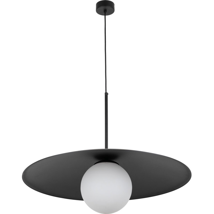 Żyrandol na lince SLATE 1xE27/15W/230V śr. 65 cm czarny