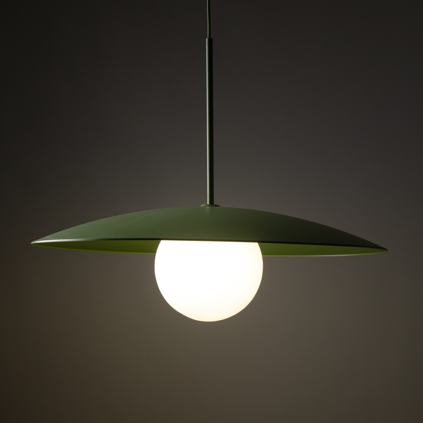 Żyrandol na lince SLATE 1xE27/15W/230V śr. 65 cm zielony