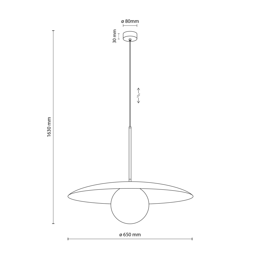 Żyrandol na lince SLATE 1xE27/15W/230V śr. 65 cm zielony