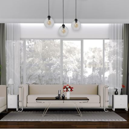 Żyrandol na lince SOFIA 3xE27/60W/230V black