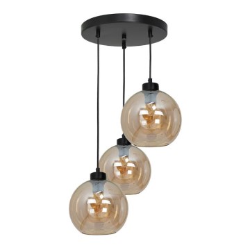 Żyrandol na lince SOFIA 3xE27/60W/230V brązowy