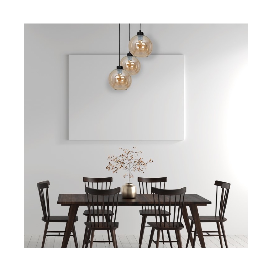 Żyrandol na lince SOFIA 3xE27/60W/230V brązowy