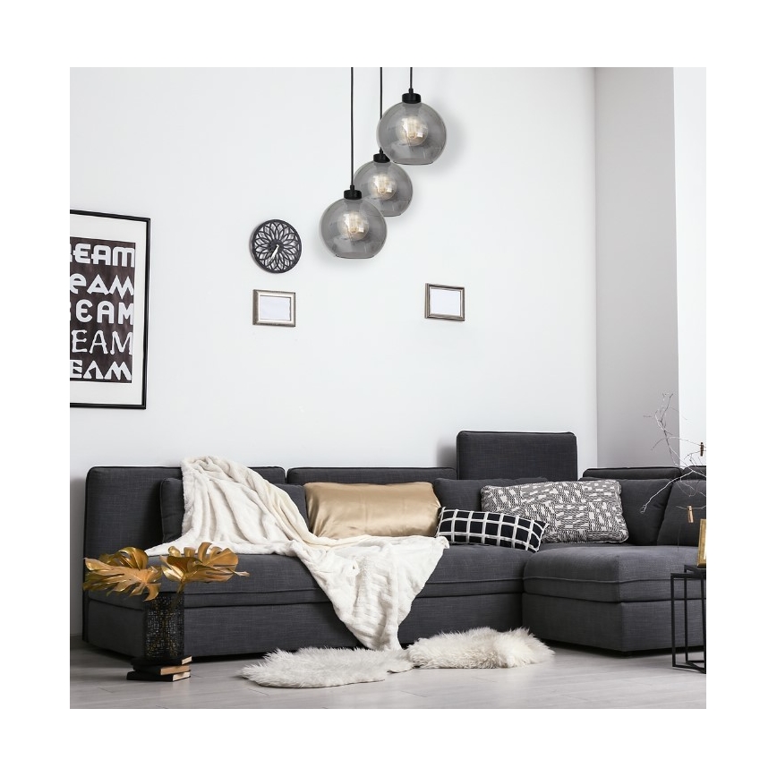 Żyrandol na lince SOFIA 3xE27/60W/230V czarny