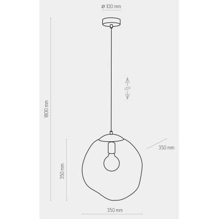 Żyrandol na lince SOL 1xE27/60W/230V