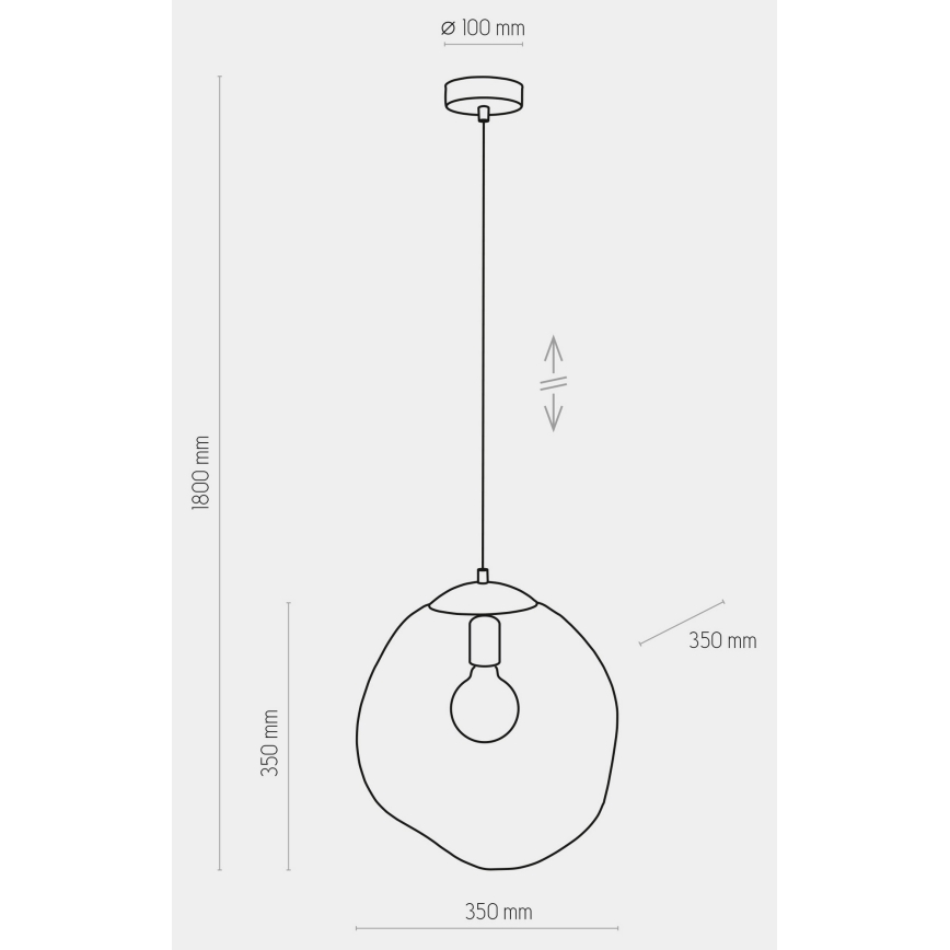 Żyrandol na lince SOL 1xE27/60W/230V