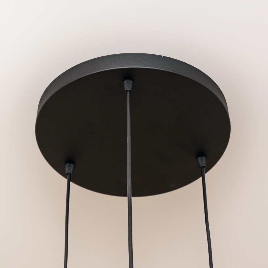 Žyrandol na lince SOLANO 3xE27/15W/230V czarny/złoty