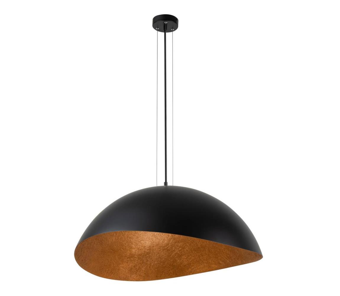 Żyrandol na lince SOLARIS 1xE27/60W/230V czarne/miedź