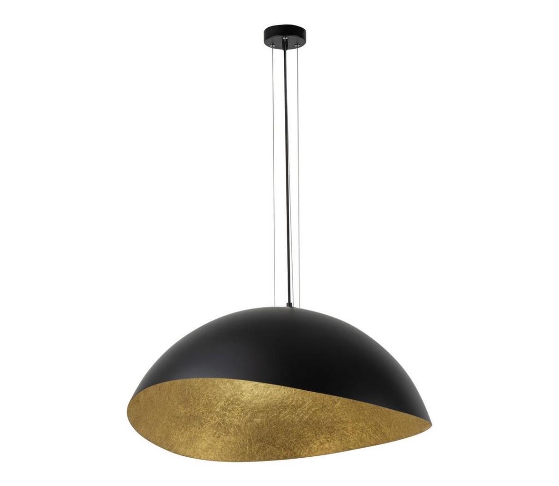 Żyrandol na lince SOLARIS 1xE27/60W/230V czarne/złoty