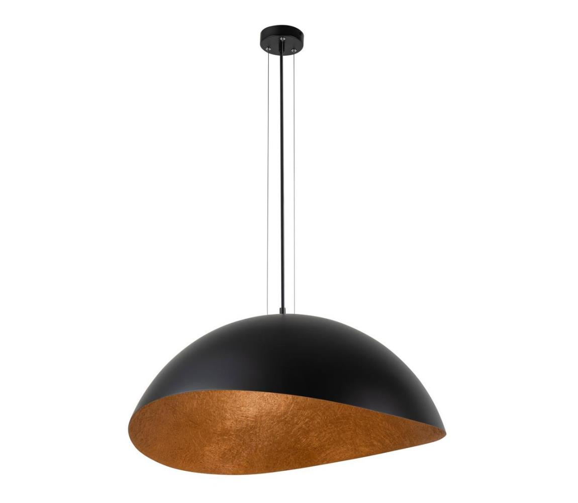Żyrandol na lince SOLARIS 1xE27/60W/230V czarny/miedź