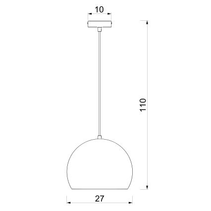 Žyrandol na lince SOOL 1xE27/15W/230V śr. 27 cm beżowy