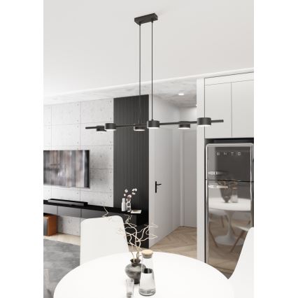 Żyrandol na lince SORA 6xGX53/12W/230V czarny