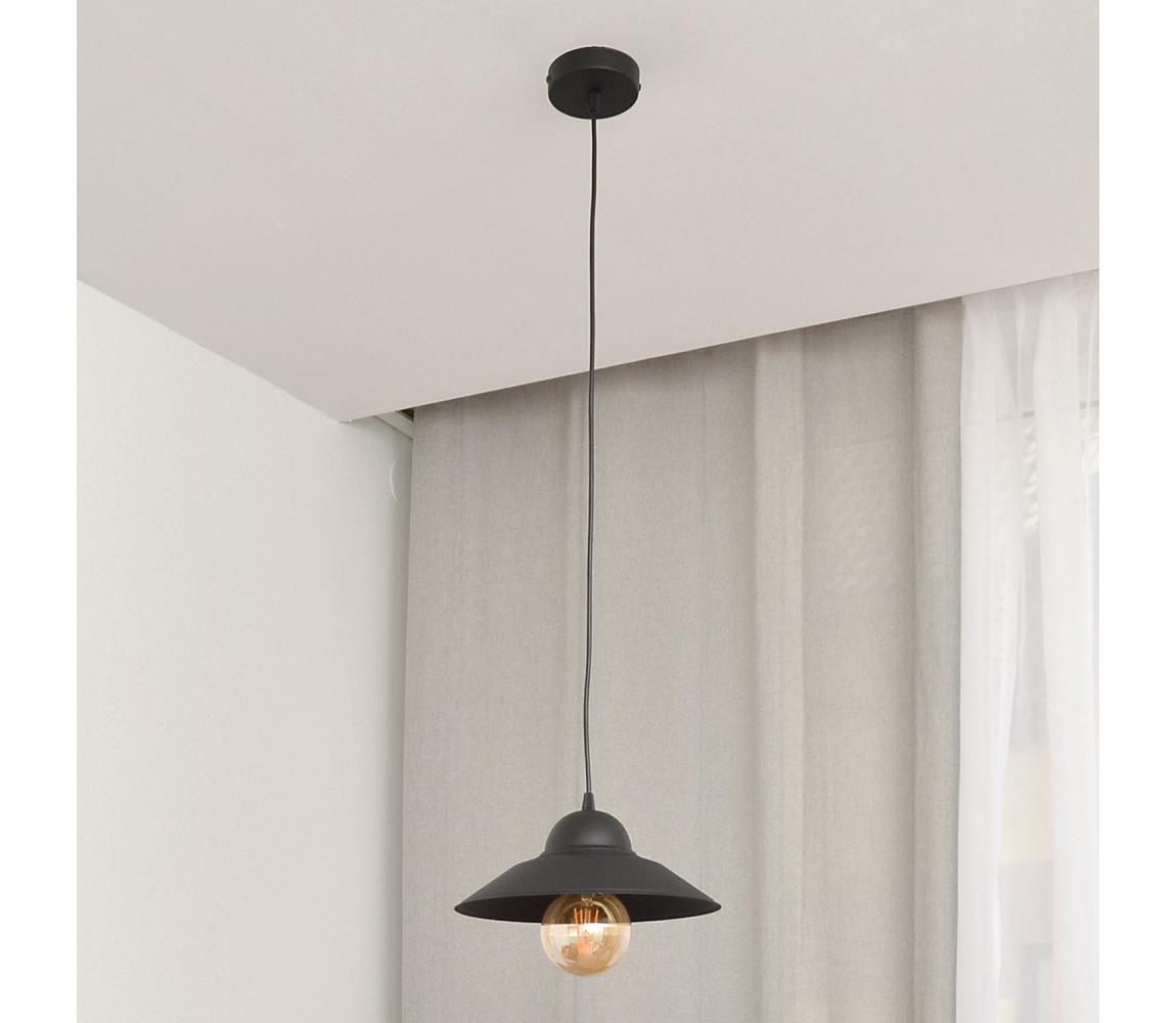 Żyrandol na lince SORAPIS 1xE27/15W/230V czarne