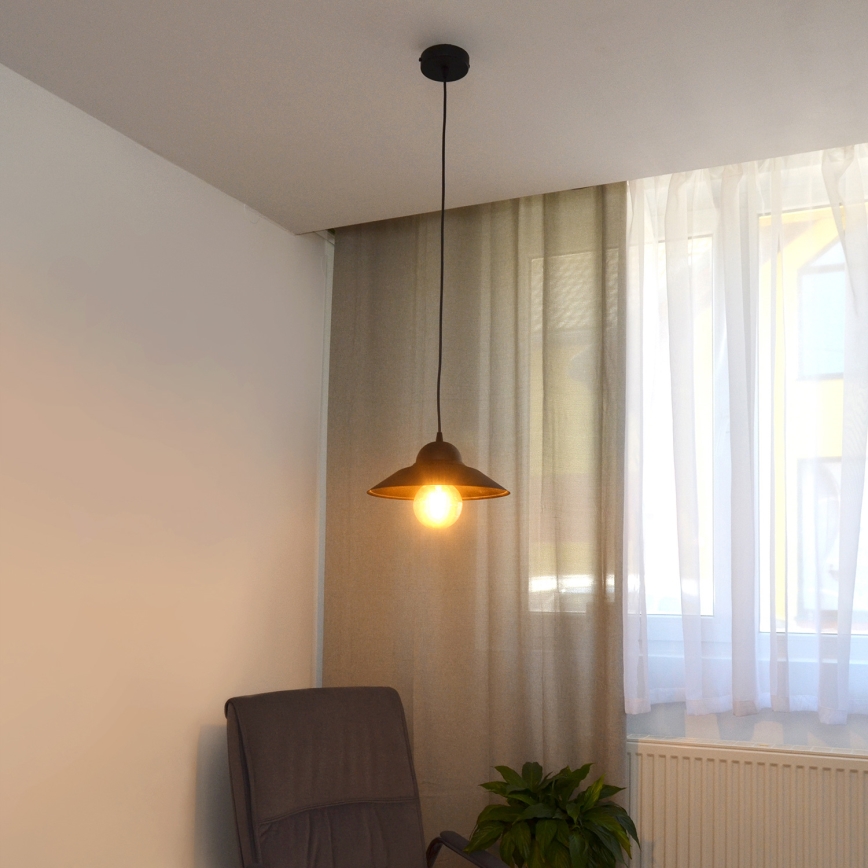 Żyrandol na lince SORAPIS 1xE27/15W/230V czarne
