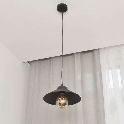 Żyrandol na lince SORAPIS 1xE27/15W/230V czarne