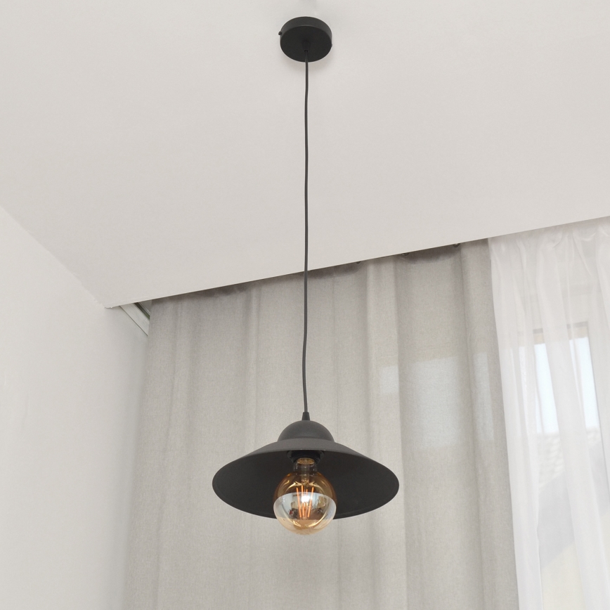 Żyrandol na lince SORAPIS 1xE27/15W/230V czarne